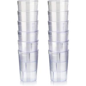 New Star Foodservice | Restaurant-Grade Beverage Tumblers (Clear (Set of 12), 8 oz)