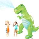 BigMouth Inc. Giant Inflatable Dinosaur Sprinkler, Fun Summer Backyard Water Splash Toy for Kids, 6 Feet Tall