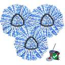 Spin Mop Replacement Head, 3 Pack Mop Heads Replacements with Deep Cleaning, Microfiber & Machine Washable