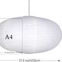 large White Oblate Pendant Lamp Shade 55.5cm(21.85in) Chinses lantern Home Decor Paper Ceiling Lampshade