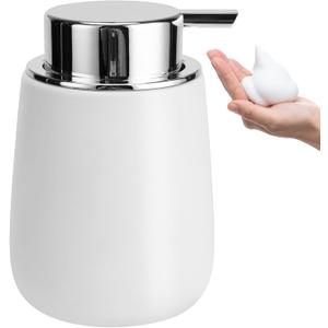 Soap Foaming Dispenser Ceramic with Easy-to-Press Pump Hand Foam Dispenser for Shampoo Bathroom Kitchen 12 oz