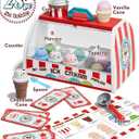 Lehoo Castle Ice Cream Toys for Toddlers 3-5, Toys for 3+ Year Old Girls, Ice Cream Play Set for Kids Ages 2-4, Play Ice Cream Counter Shop, Gift for Girls Boys 3 4 5 6 Year Old