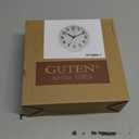 Caysie 6 Inch Waterproof Bathroom Shower Clock, Hanging or Standing Silent Battery Operated Quartz Magnetic Wall Clocks for Kitchen, Bathroom, Home (White)