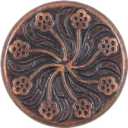 Bezelry 12 Pieces Flower Flourish Dark Copper Color Metal Shank Buttons. 20mm (3/4 inch) (Dark Copper)