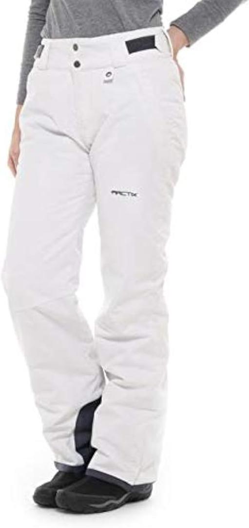 SkiGear Women's Insulated Snow Pants (White, XL)