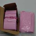 Qilery 50 Pcs Christmas Mini Paper Gift Bags Bulk with Tissue Paper Small Gift Bags with Handle and Tags for Birthday Wedding Thanksgiving Christmas Party Business(Pink,4.7 x 2.4 x 3.9'')