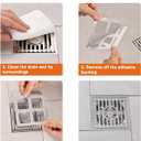 2 x Disposable Hair Drain Stickers,100 PCS Floor Drain Sticker, Disposable Shower Drain Cover Hair Catcher Shower Drain Mesh Stickers, Sewer Filter Screen, Bathroom, Laundry, Bathtub, Kitchen, Sink