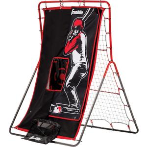 Franklin Sports Baseball Pitching Target and Rebounder Net - 2-in-1 Switch Hitter Pitch Trainer + Pitchback Net - Pitching Target with Hitter + Strikezone
