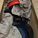 50lb Broadcast Spreader, Capacity Lawn Spreader & Fertilizer Spreader, Rustproof Poly Hopper, Adjustable Drop Rate, All-Terrain Pneumatic Tires, Epoxy-Coated Frame for Lawn Care, Red