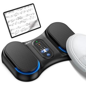 LEKATO Wireless Bluetooth Page Turner for iPad, Tablets, Android, and iOS Phones, Silent USB iPad Foot Pedal for Musicians Hands-Free Sheet Music Control