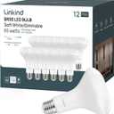 Linkind BR30 LED Flood Light Bulbs Indoor, 65W Equivalent Dimmable LED Recessed Bulbs, 10W 850 Lumens, 2700K Soft White E26 Base, Recessed Can Light Bulb for Bedroom Bathroom, 12 Packs