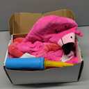 iPlay, iLearn Bouncy Pals Kids Flamingo Hopper Ball, Inflatable Bouncing Animal Hopping Toys, Pink Plush Ride on Bouncer, Outdoor Indoor Active Jumping, Birthday Gift for 3 4 5 6 Year Old Girl Toddler