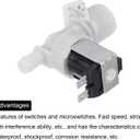 MECCANIXITY Water Inlet Valve Ice Maker Water Inlet Solenoid Valve for General Refrigerators 80mm Creamy White