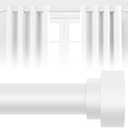 HEI! DEAR White Curtain Rods for Windows 18 to 60 Inch(1.5-5ft),1 Inch Heavy Duty Curtain Rods,Adjustable Curtain Rod,Modern Decorative Drapery Rods,Telescoping Window Curtains Rod 18-60",White