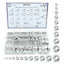 550 Pack SAE & Metric Hex Nut Assortment Kit, 2#56 4#40 6#32 8#32 10#24 10#32 12#24 1/4-20 5/16-18 3/8-16 7/16-14 1/2-13 M2 M2.5 M3 M4 M5 M6 M8 M10 M12 304 Standard Hardware Nuts