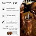Wooden Pepper Grinder, Manual Pepper Mill with Stainless Steel Core, Refillable Pepper Shaker with Acacia Wood Body, External Adjustable Coarseness, 9 Tall