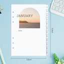 A5 Notebook Divider  12-Month Planner Binder with Customizable Cards, Durable 6-Ring Organizer for Notes, Journaling, and Planning  Compact and Refillable (8.5"*5.5") (Black)