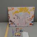 Paint by Numbers kit for Adults Colorful Elephant Portrait with Abstract Background, Paint by Numbers kit 20INx16IN (with Frame)