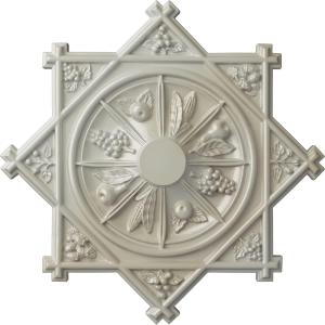 38 1/4"OD x 1 1/2"P Antilles Ceiling Medallion (Fits Canopies up to 6"), Hand-Painted Flash Blue