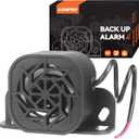 840 Back-up Alarm 12V-80V 110dB IP67 Waterproof Dust-Proof Reversing Warning Alarm with Super Loud Beeper Tone for Truck Van Forklift Car Lorry Agricultural Vehicles (with Wire)