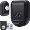 Magnetic Key Holder Box Hide A Key Under Car with Combination Lock with Strong Magnet for Storage Key Indoors, Outdoors Outside