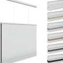 Changshade Blackout Top Down Bottom Up Cellular Shades, Cordless Honeycomb Blinds for Bedroom, Nursery & Bathroom, Total Privacy, 34.5" W*72" H,White