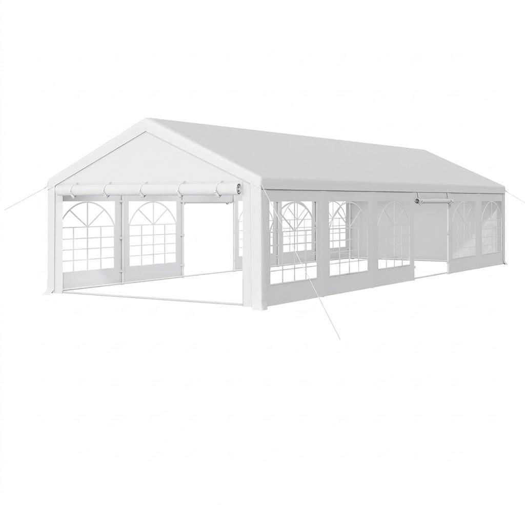 YITAHOME 20x40FT Party Tent Heavy Duty Wedding Tent Event Shelters Outdoor Canopy Upgraded Galvanized Steel Carport with Removable Sidewall Windows for Commercial and Parties