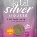 Tiki Cat Silver Mousse, with Salmon & Pumpkin in Broth, Silky Smooth Nutrient Rich Formulated for Older Cats Aged 11+, 2.9 oz. Pouch (12 Count) (EXP 08/11/27)