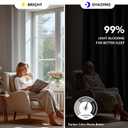 Deconovo Blackout Curtains, Thermal Insulated Rod Pocket Window Drapes, Noise Reducing, Oeko-TEX Certified, Room Darkening Curtains for Bedroom/Living Room, 2 Panels, Black, 42W x 63L