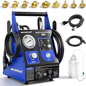 MR CARTOOL F109 Automatic Brake Bleeder Kit, 110V Electric with 9 Adapters