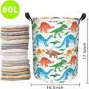 Laundry Basket Cute Dinosaurs Laundry Hamper Large Laundry Basket Storage Basket Tote Bag Collapsible Organizer Basket for Bathroom,Laundry,Bedroom 17.3 x16.5 Inch