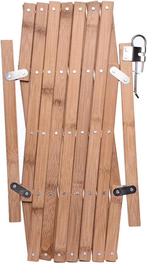 Indoor Dog Gate, Wood Adjustable Easy to Install Stable Puppy Safety Fence Retractable for Doorway 