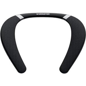 Monster Boomerang Neckband Bluetooth Speaker  Wireless Wearable Speaker with 12H Playtime, IPX7 Waterproof, True 3D Stereo Sound for Home, Sport, Outdoor  Black