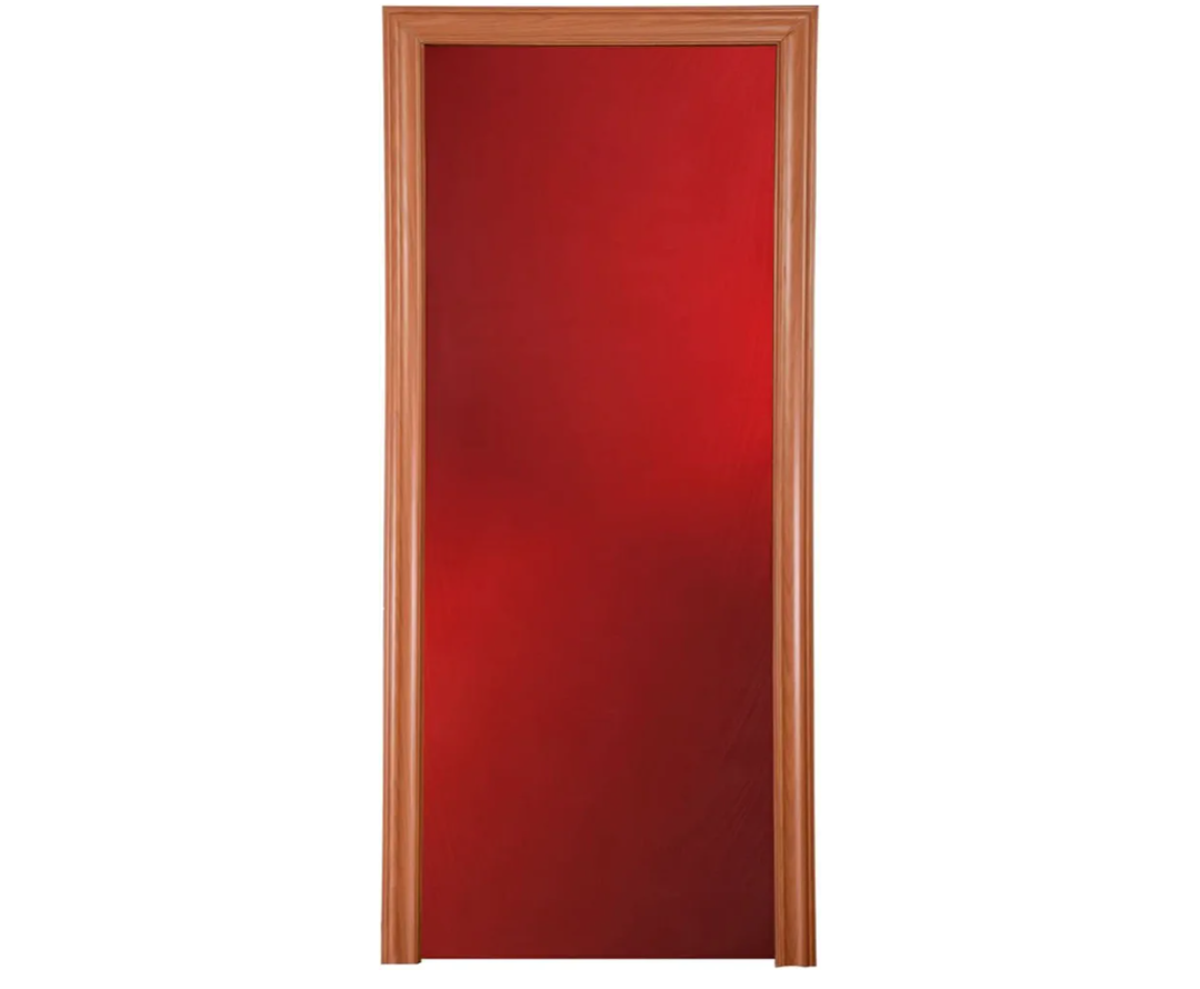Kigai Plain Red Solid Color Christmas Door Covers Front Door Christmas Decoration Washable Door Sign Banner Holiday Home Decorations 36X98 Inch