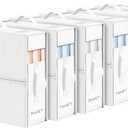 DIMJ Bed Sheet Organizers and Storage 6 Pack - Foldable Sheet Organizer for Linen Closet, Bedding Storage Box for organization, Sheets Set Holder for Blanket, Towel (King & Queen Size), White