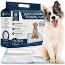 American Kennel Club Scented Puppy Training Pads with Ultra Absorbent Quick Dry Gel 22 x 22 Pee Pads for Dogs - Fresh Scented - Pack of 100