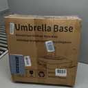 Umbrella Base with Wheels, Umbrella Stand Base Heavy Duty 100lb Windproof, Fillable Umbrella Base Mobile Square Umbrella Stand Outdoor Base for Patio, Deck, Poolside, Lawn, Fits Most Sized Umbrellas, Large