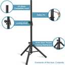 Vondynote Pair of Tripod Speaker Stands Adjustable Height from 33.5" to 53.5" Slim Mini Speaker Stand PA DJ Short Tripod Speaker Stand