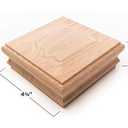 Classic Red Oak Newel Post Cap Will fit Over 3 12 x 3 12 Post (Interior)