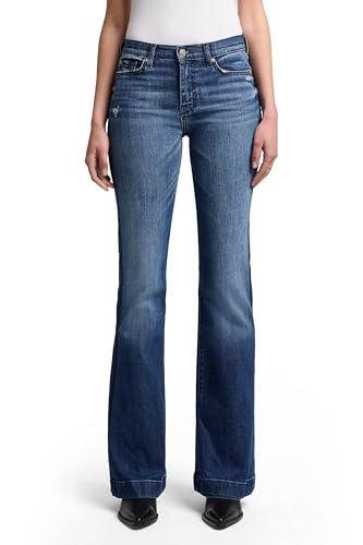 7 For All Mankind Women's Flare Wide Leg Jean | Stylish Stretch Denim Jeans | Lake Blue | 31