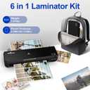 Laminator Machine with 40 Laminating Sheets, 9 inch Laminating Machine Hot & Cold with 2-Min Fast Warm Up, A4 Thermal Laminator for Home School Office, Anti-Jam