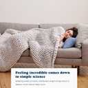 Bearaby Cotton Hand-Knit Weighted Blankets for Adults - Chunky Knit Blanket - Sustainable, Breathable, Organic, Cooling Weighted Blanket - Machine Washable (Moonstone Grey, 15 lbs, 40"x72")