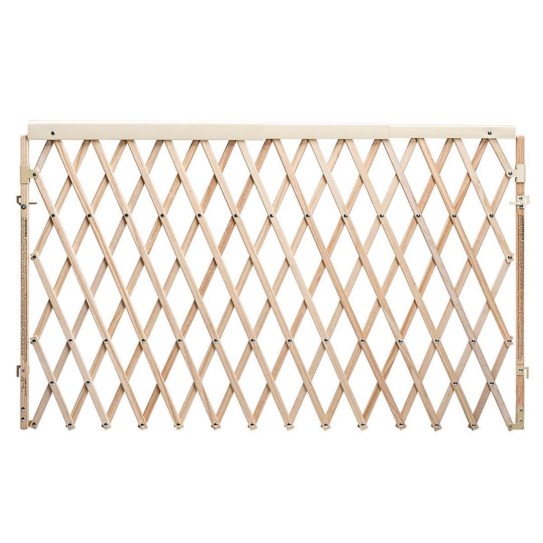 Evenflo Expansion Walk-Thru Room Divider Baby Gate (Natural Wood), 
60"W x 32"H
