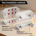 Alarm Contact Sensor Riser for Ring 2nd Gen 10mm Height Extension Kit for Uneven Doors & Windows | Crown Molding & Trim Installation No-Tools Mounting Snap-On Design (Sensor & Magnet Not Included) (2)