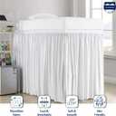 Cottingon Dorm Room Bed Skirt, 100% Microfiber, White, Twin XL-32 Drop