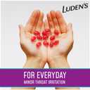 Luden's Dual Relief Cough Drops, Wild Cherry, Deliciously Soothing Lozenges with Menthol for Minor Everyday Throat Irritation, 25 Count