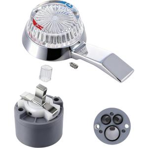 Avenuebool Single Lever Cartridge and Handle, Compatible with American Standard Aquarian Single Lever Lavatory and Bathroom Faucets, Ceramic Cartridge with Handle Replacement, Chrome