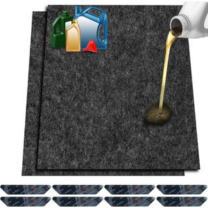 ToLanbbt 2 Pack Garage Floor Mat 60" x 36" - Oil Spill Mat for Under Car Driveway Oil Drip Pad with 8P Tapes, Waterproof Backing, Leak Absorbent, Reusable, Washable, Protect Garage Floor (Dark Gray)