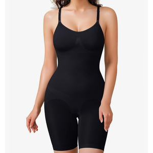 Waist Trainer Bodysuit for Women Tummy Control Shapewear Round Neck Seamless Butt Lifter Full Body Shaper L