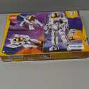 LEGO Creator 3 in 1 Space Astronaut Toy, Building Set Transforms from Astronaut Figure to Space Dog to Viper Jet, Space-Themed Gift Idea for Boys and Girls Ages 9 Years Old and Up, 31152